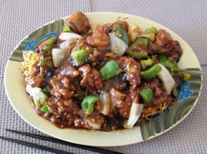 Pork Spare Ribs Chow Mein with Black Blean Sauce